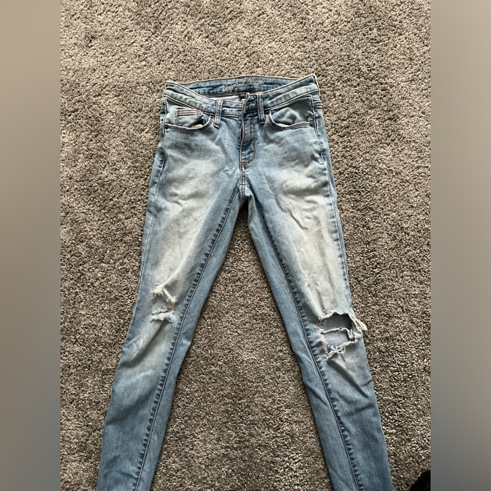 Universal Thread Light Blue Distressed Skinny Jeans